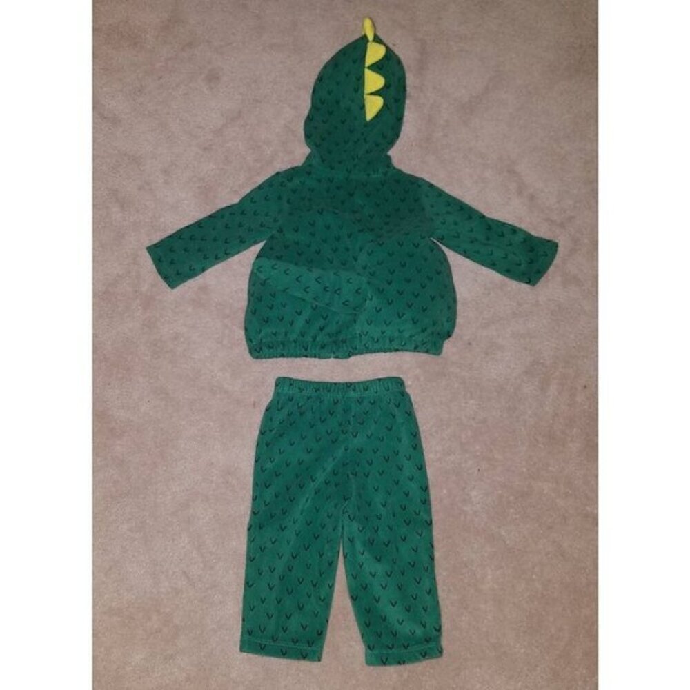 Carter's Green Dinosaur Halloween Costume Baby 6-9 Months Dragon Jacket Pants - Picture 9 of 11